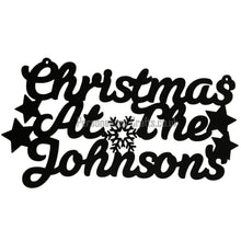 Load image into Gallery viewer, Painted Christmas At The Surname Plaque Only