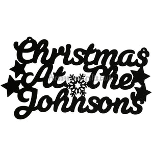 Painted Christmas At The Surname Plaque Only