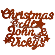 Load image into Gallery viewer, Painted Christmas At The Surname Plaque Only