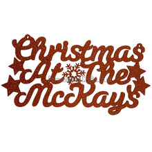 Load image into Gallery viewer, Painted Christmas At The Surname Plaque Only