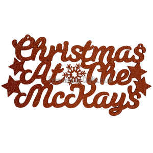 Painted Christmas At The Surname Plaque Only