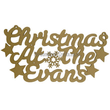 Load image into Gallery viewer, Painted Christmas At The Surname Plaque Only