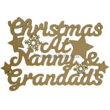 Load image into Gallery viewer, Painted Christmas At The Surname Plaque Only