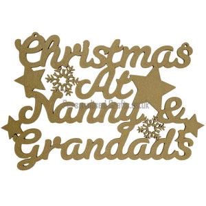 Painted Christmas At The Surname Plaque Only