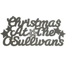 Load image into Gallery viewer, Painted Christmas At The Surname Plaque Only