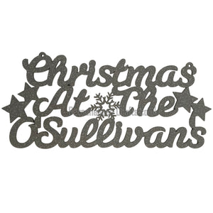 Painted Christmas At The Surname Plaque Only