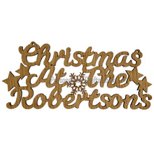 Load image into Gallery viewer, Painted Christmas At The Surname Plaque Only