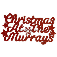 Load image into Gallery viewer, Painted Christmas At The Surname Plaque Only