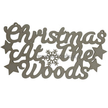 Load image into Gallery viewer, Painted Christmas At The Surname Plaque Only