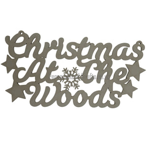 Painted Christmas At The Surname Plaque Only