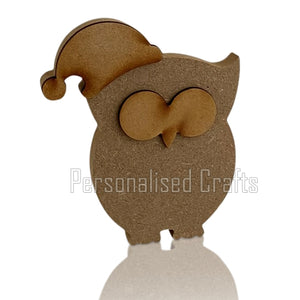 Owl with Santa Hat